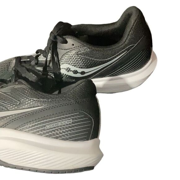 Saucony Mens Mesh Sneakers Black White  Cohesion 16 Versarun Size 10  S20781 NEW - Picture 8 of 10